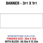 Outdoor Banner 3'x1'